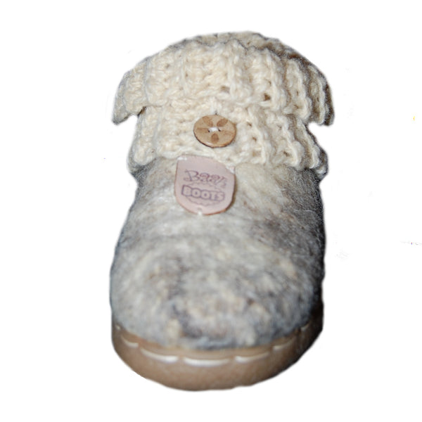 Women's Wool Clog with Knit Cuff