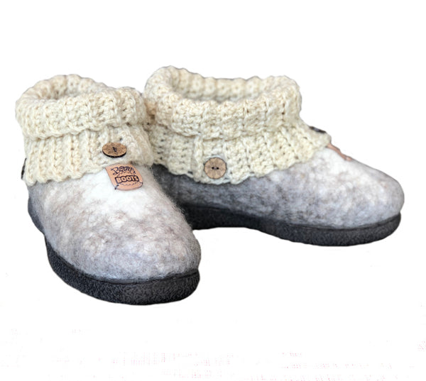 Women's Wool Clog with Knit Cuff