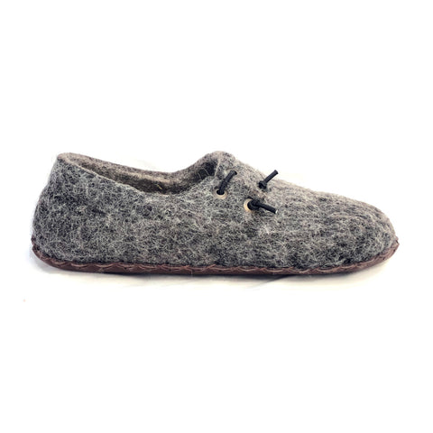 Men's Wool Felt Slippers with High Back