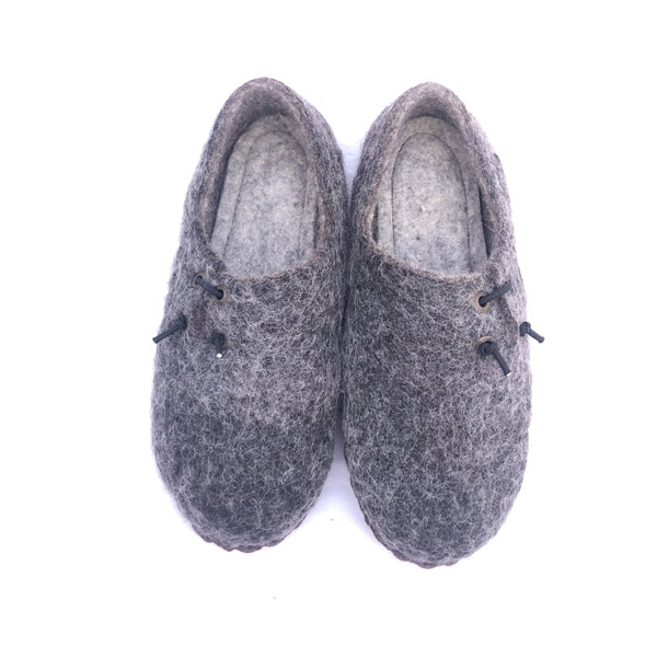 Women's Slippers with High Back, Leather Sole